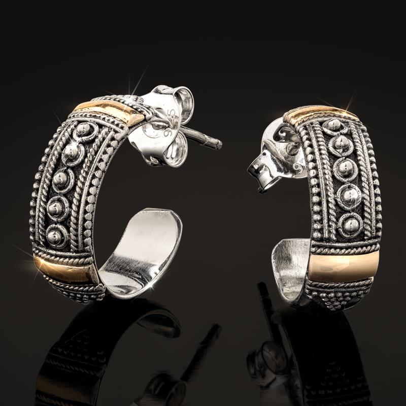 Bali Filigree Hoop Earrings